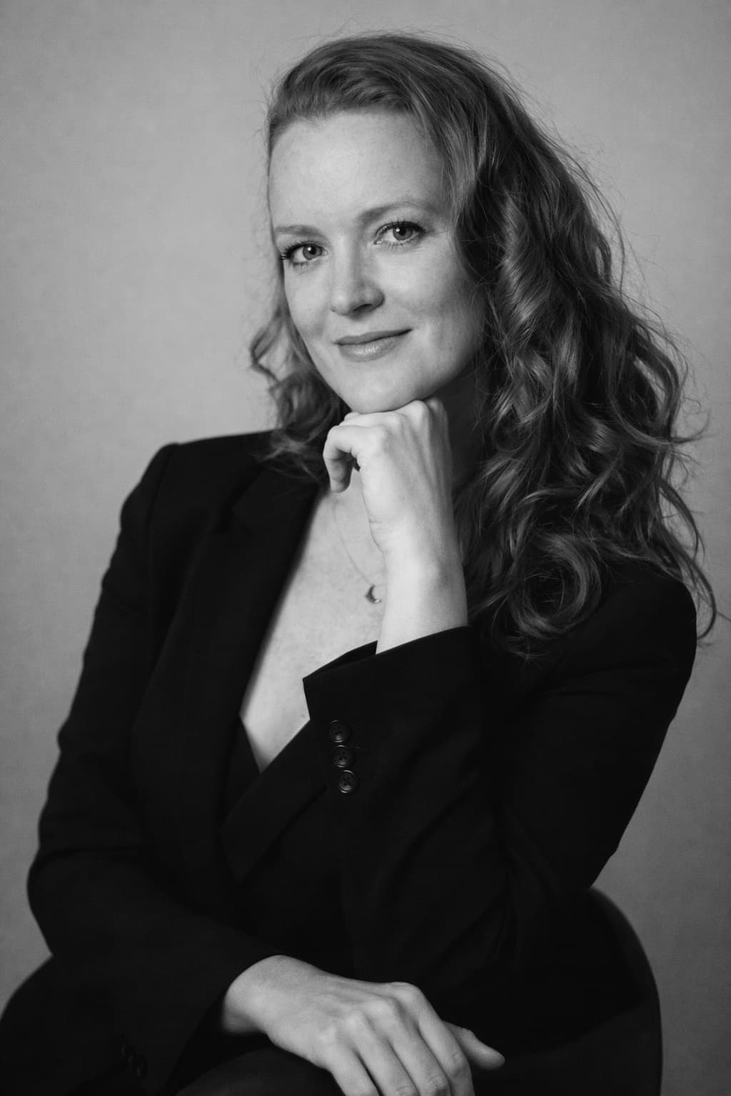 Courtney-Brooke Johnson, seated portrait